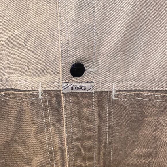 Marithe + Francois Girbaud Y2K Vintage Cafe Brown Denim Button Jacket Size 3XL - Picture 3 of 9